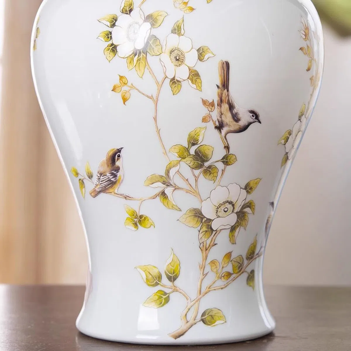 Vaso porcellana stile Chinoiserie decorazioni floreali, perfetto come vaso