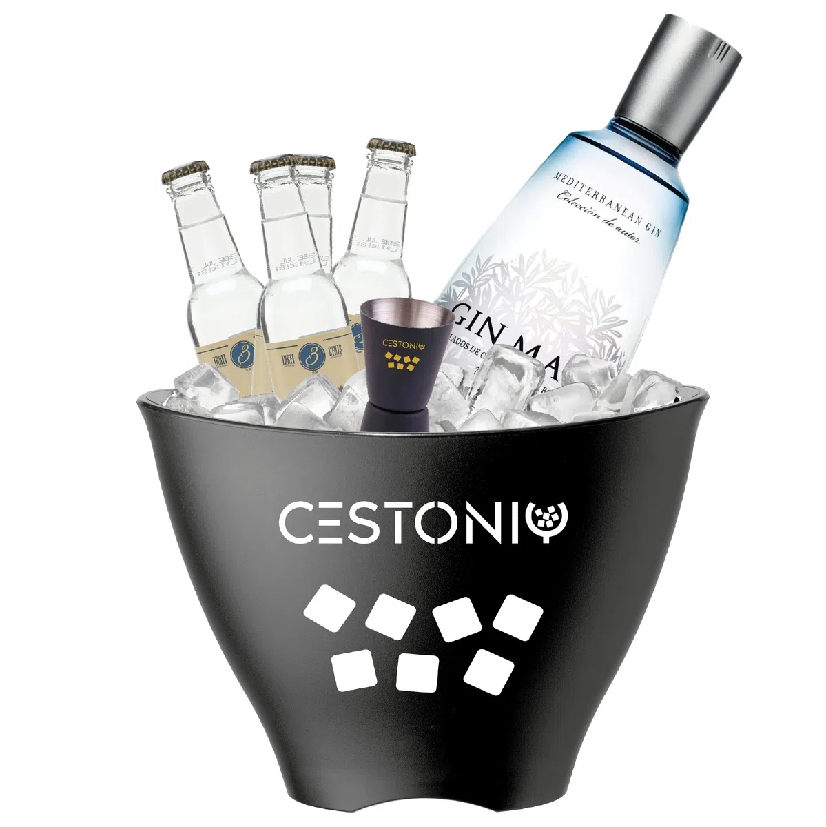 Gin Mare confezione regalo gin | Cestonic, Box Regalo per gli amanti del Gin Tonic! | Kit con Spezie, acqua tonica e set accessori!