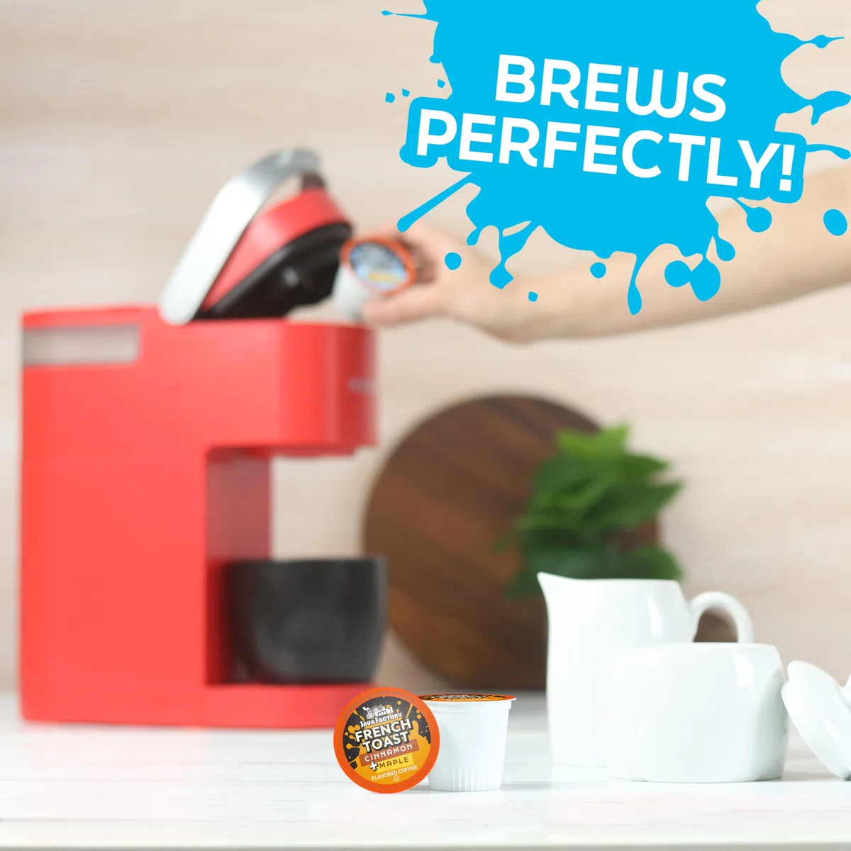 Java Factory Caffè in cialde di caffè aromatizzato alla cannella e acero per Keurig K Cup Brewers, French Toast, 80 pezzi
