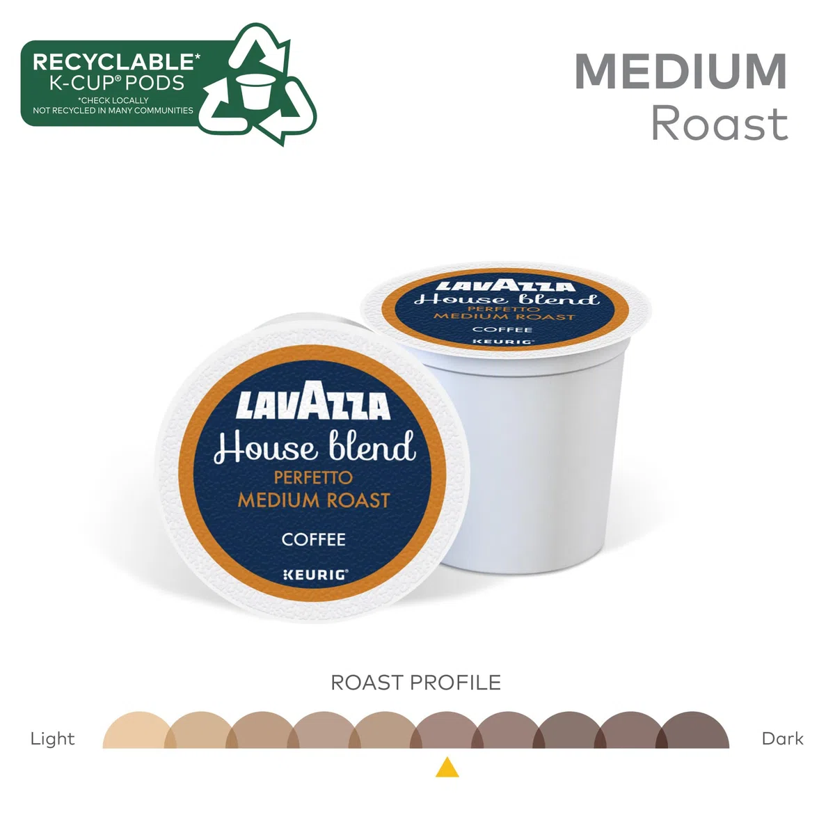 Lavazza Perfetto - Cialde da caffè monodose per Keurig Brewer Perfetto, tostatura scura e vellutata, scatole da 10 pezzi (confezione da 6) Corposo con sapore audace e scuro e note di caramello, 100%