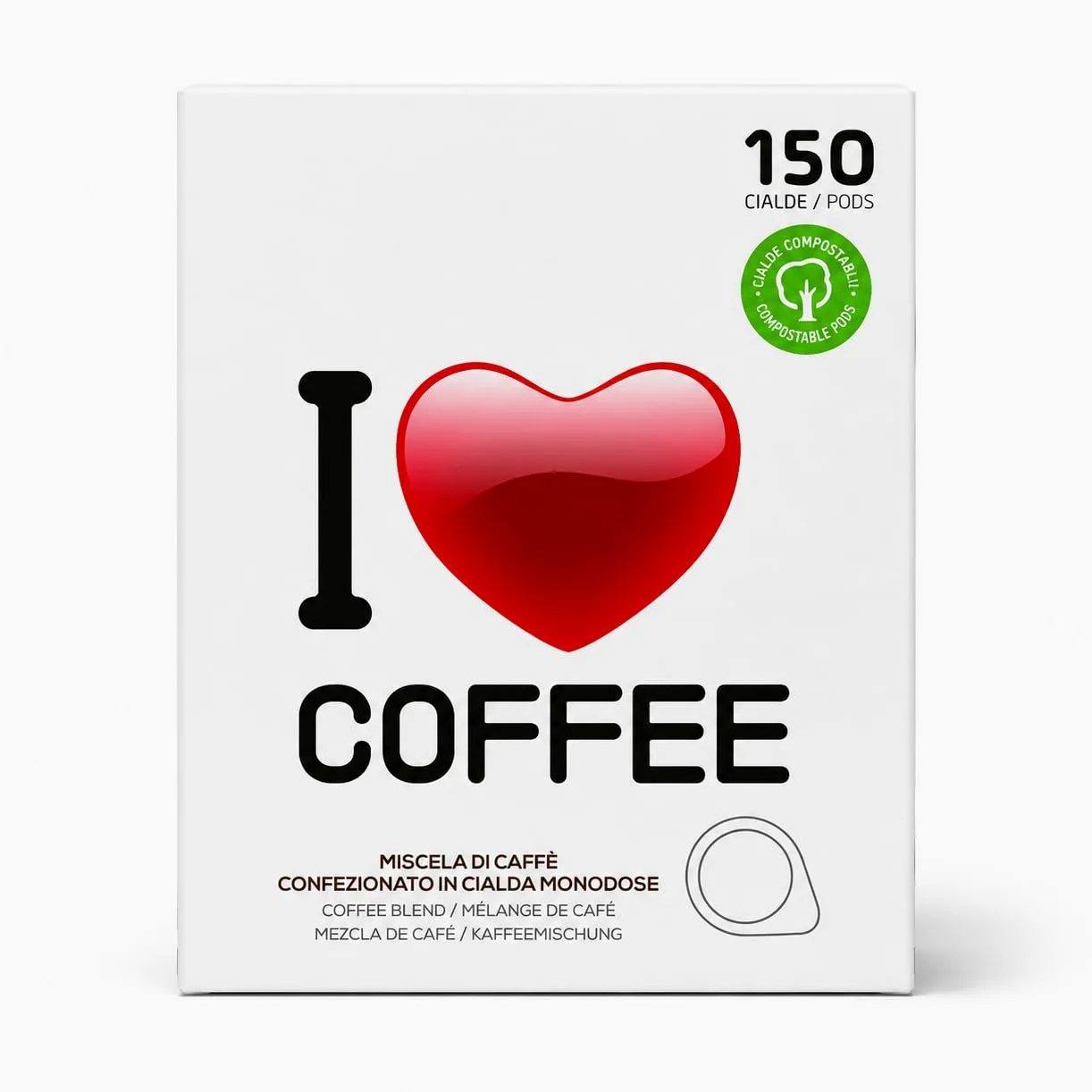 I Love Coffee Cialde Miscela Rossa, Box da 1050 Cialde