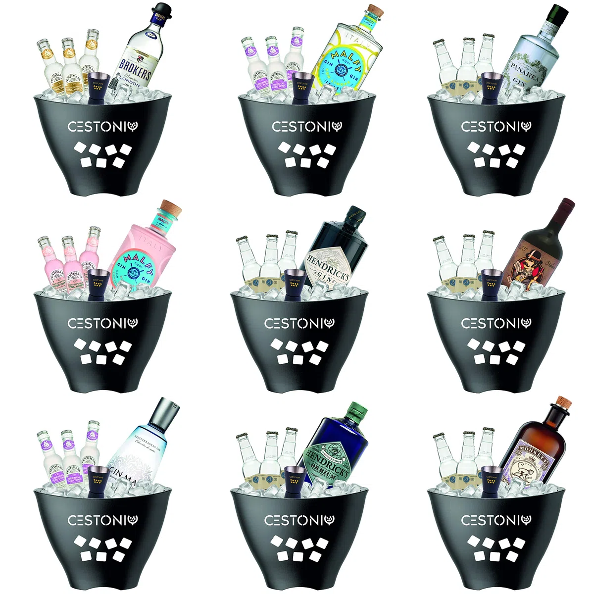 Gin Mare confezione regalo gin | Cestonic, Box Regalo per gli amanti del Gin Tonic! | Kit con Spezie, acqua tonica e set accessori!