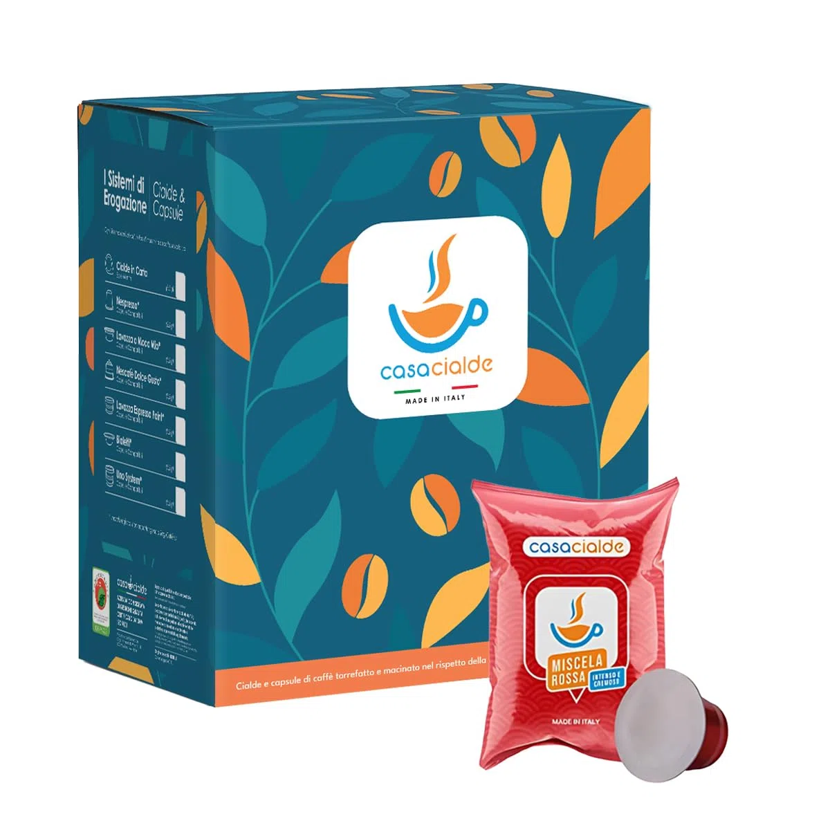 Casa Cialde - Capsule Rossa Aroma Intenso Cremoso compatibili Nespresso 800