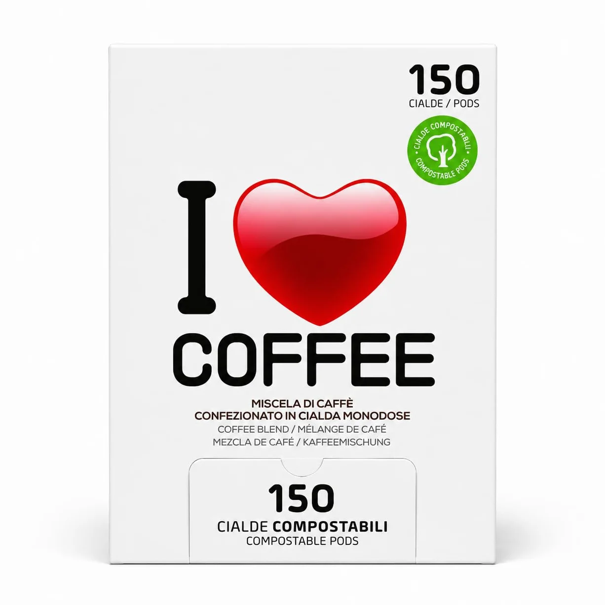 I Love Coffee Cialde Miscela Rossa, Box da 1050 Cialde