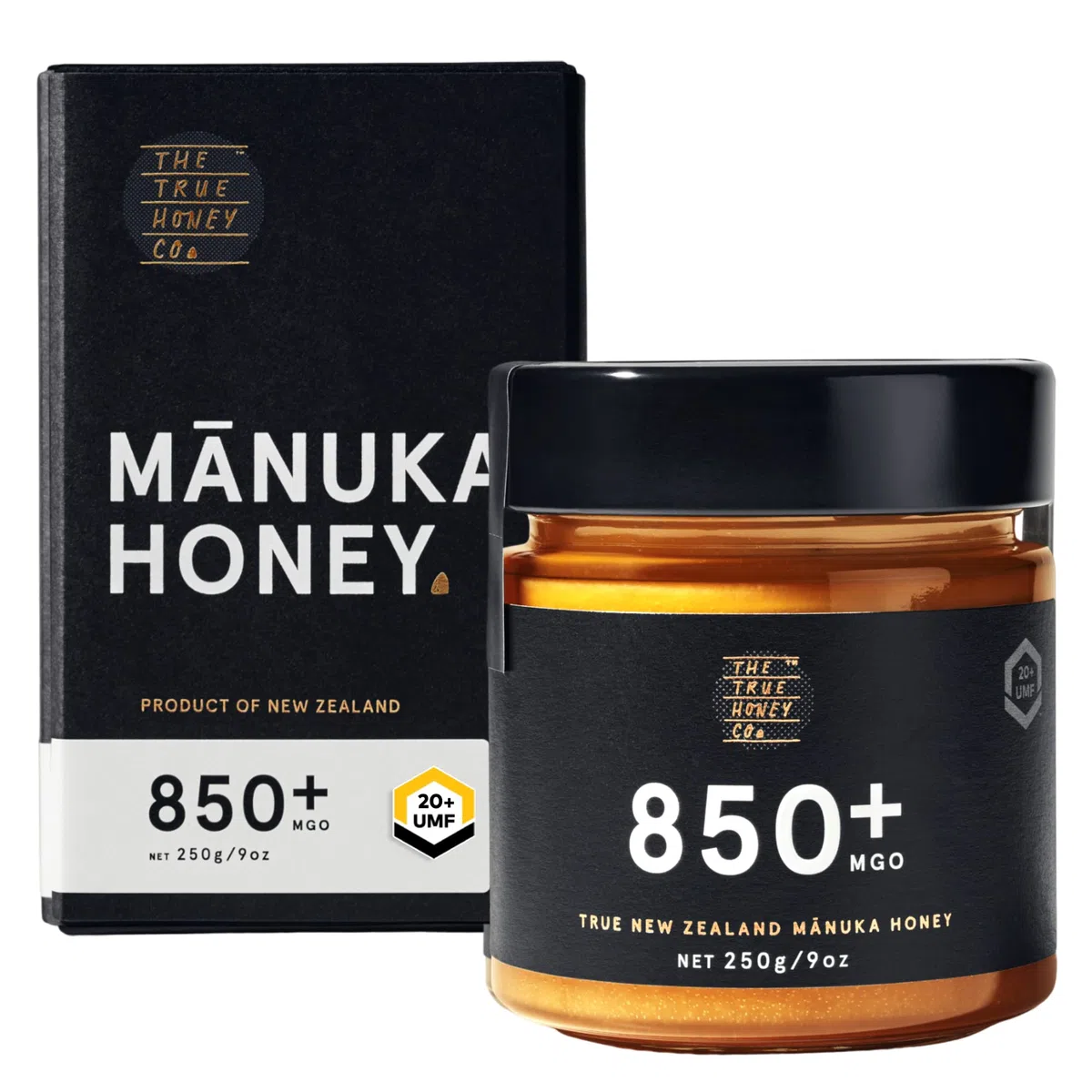 The True Honey Co. Manuka Miele MGO 850+ (UMF 20+) - 250 g - certificato UMF