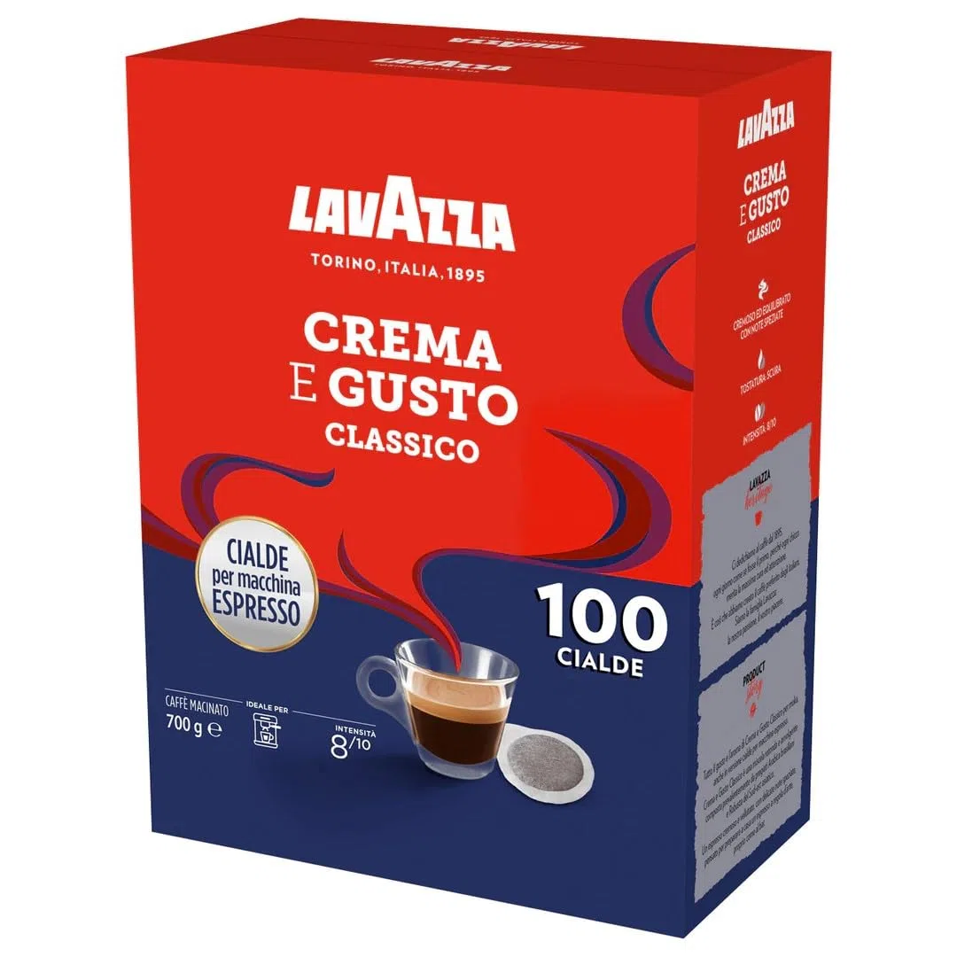 Caffè Crema e Gusto Classico, 600 Cialde Filtrocarta Ese 44, Arabica e Robusta con Note di Legno e Tabacco, Intensità 8/10, Tostatura Scura -DD-